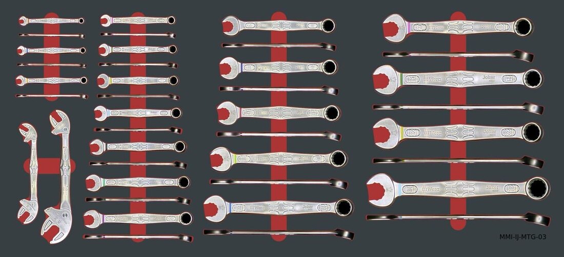 MMI-IJ-MTG foam layout — Wera Joker combination spanners