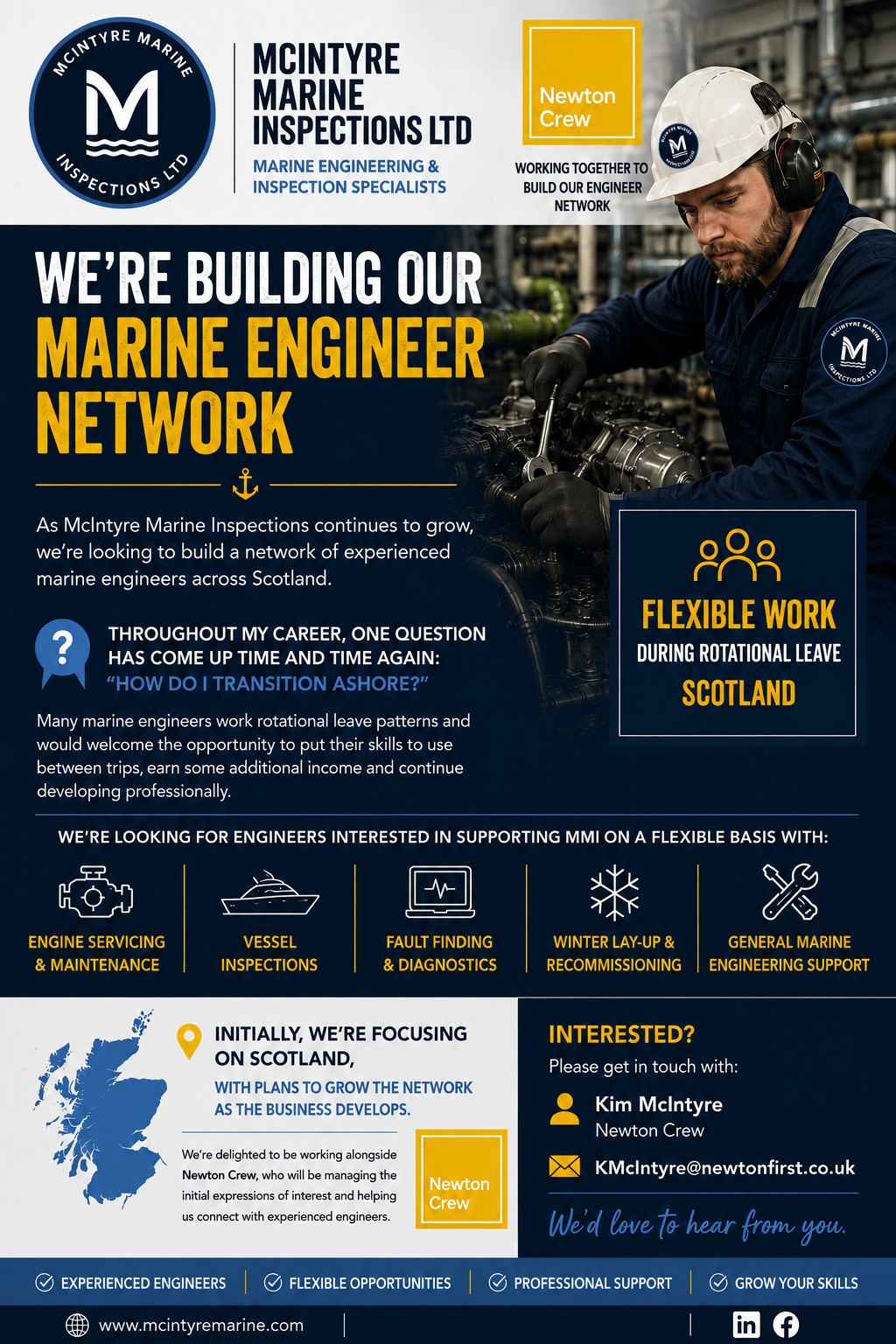 MMI and Newton Crew — building a marine engineer network across Scotland