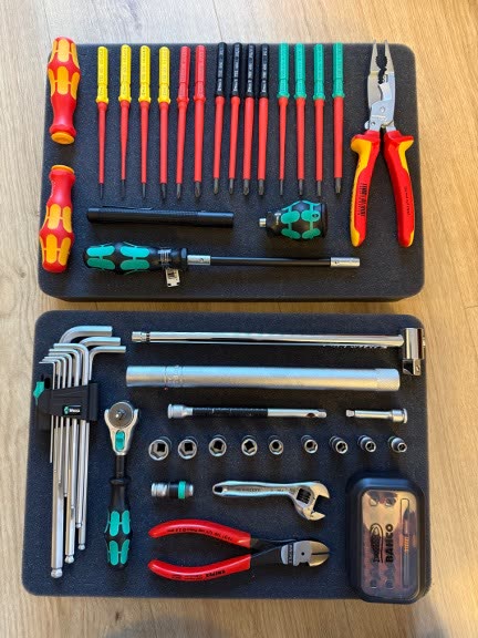 Tender Toolkit — Wera and Knipex tools in custom foam